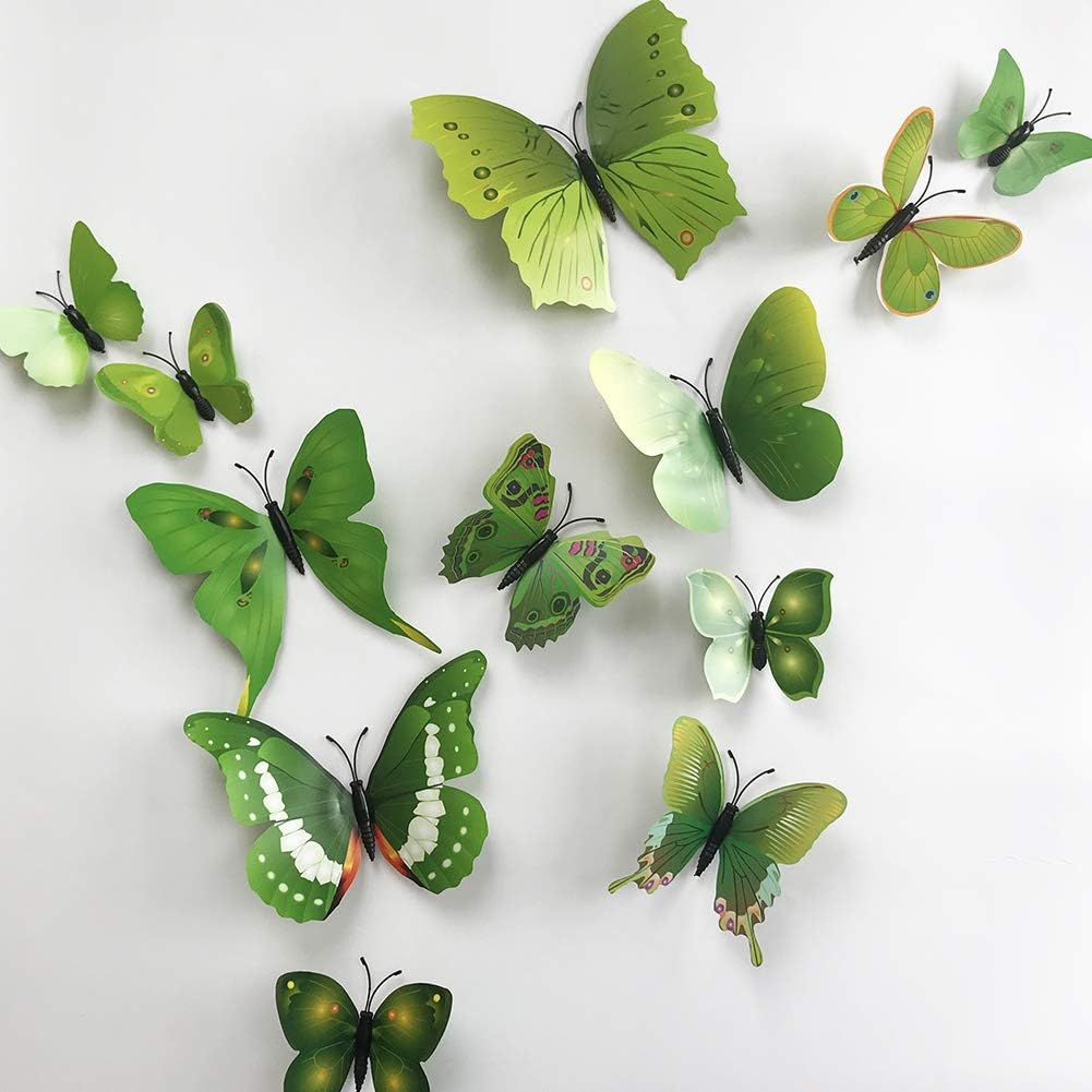 36pcs 3D Colorful Butterfly Wall Stickers DIY Decor Craft Set for Kids and Babies