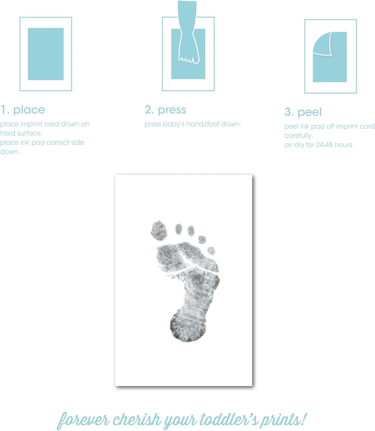 Pearhead Babyprints Double-Sided Christmas Ornament with Ink Pad Pack of 2