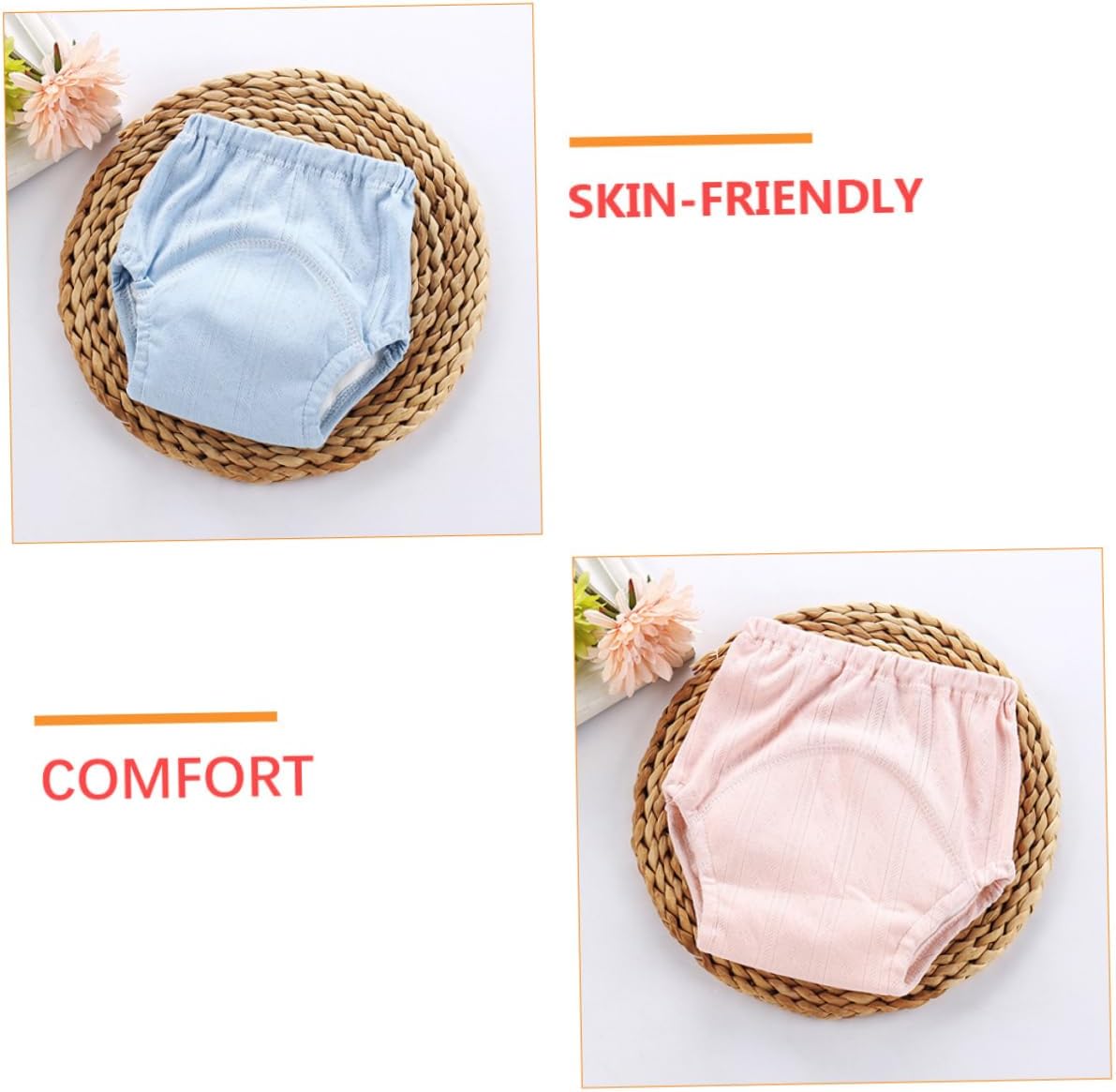 2Pcs Baby Cotton Training Pants for Toddlers Potty Training