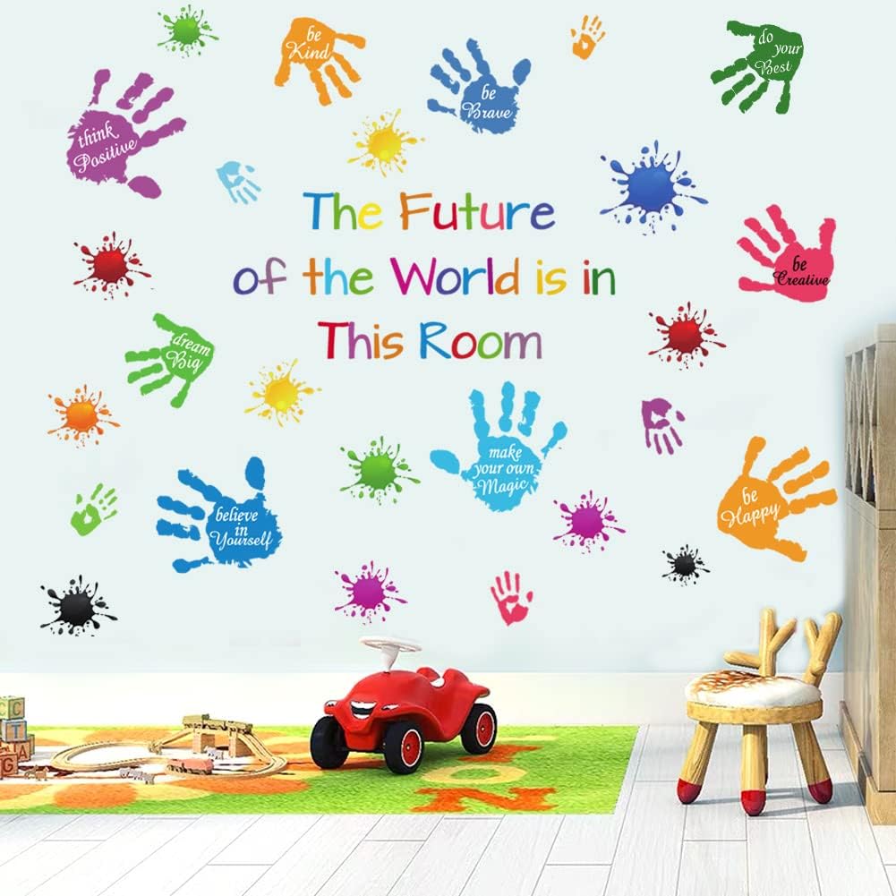 Colorful Inspirational Wall Decals for Kids Bedroom and Nursery Decor