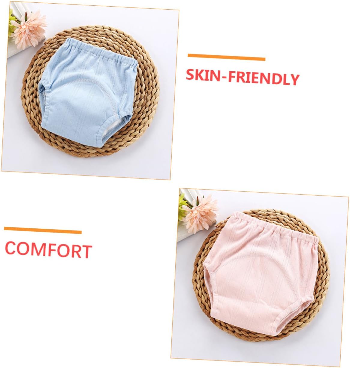 GARVALON Cotton Training Underwear for Infants 2 Pack