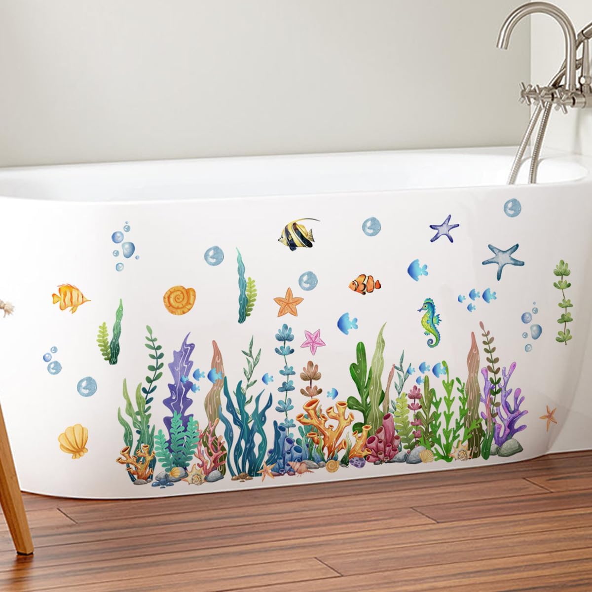 Runtoo Under The Sea Wall Decals Coral Reef and Seaweed Stickers