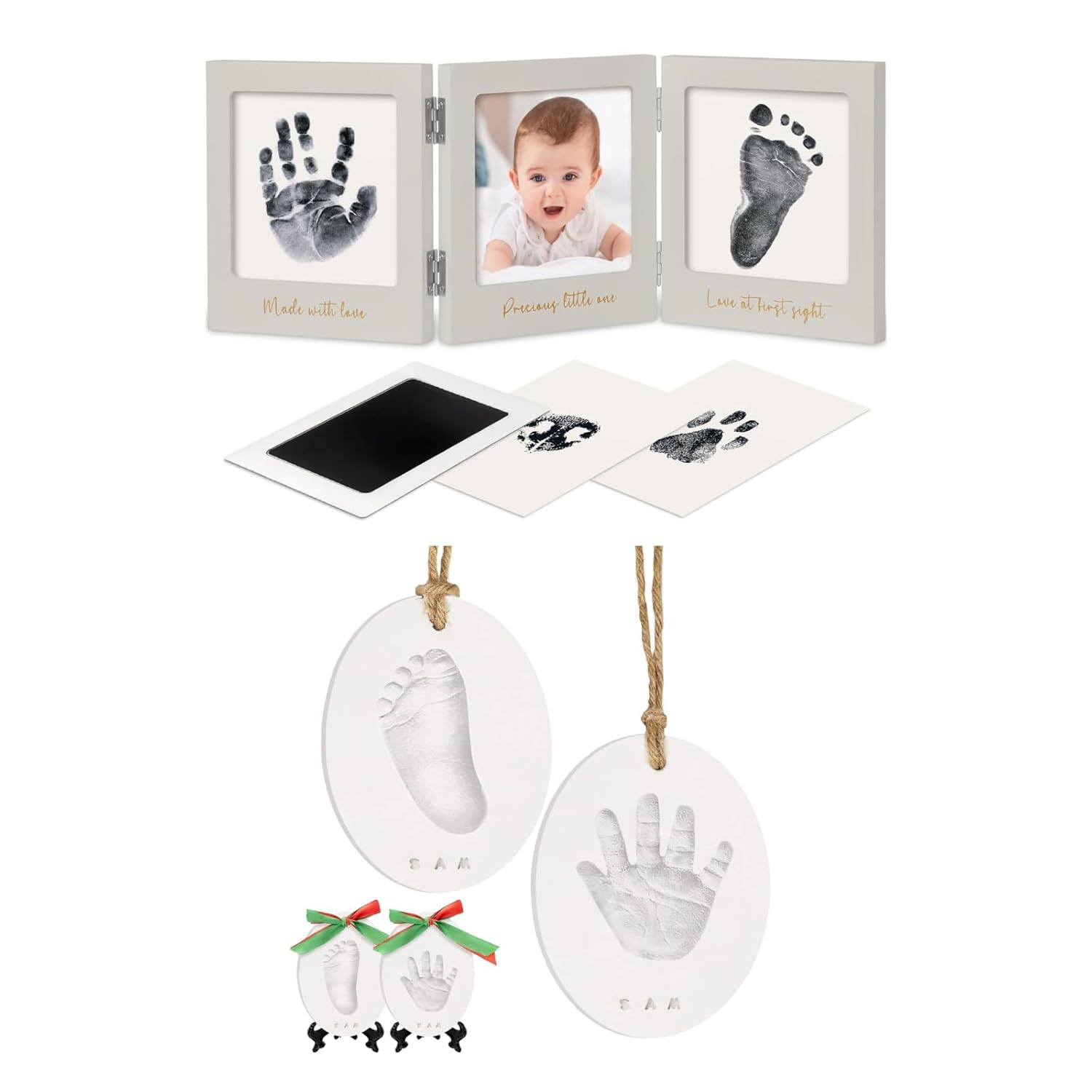 KeaBabies Inkless Handprint Footprint Keepsake Kit