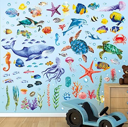 Under The Sea Wall Decals 128 Pieces Ocean Fish Stickers