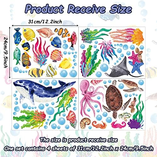 114 Piece Ocean Fish Wall Decals - Under The Sea Decor
