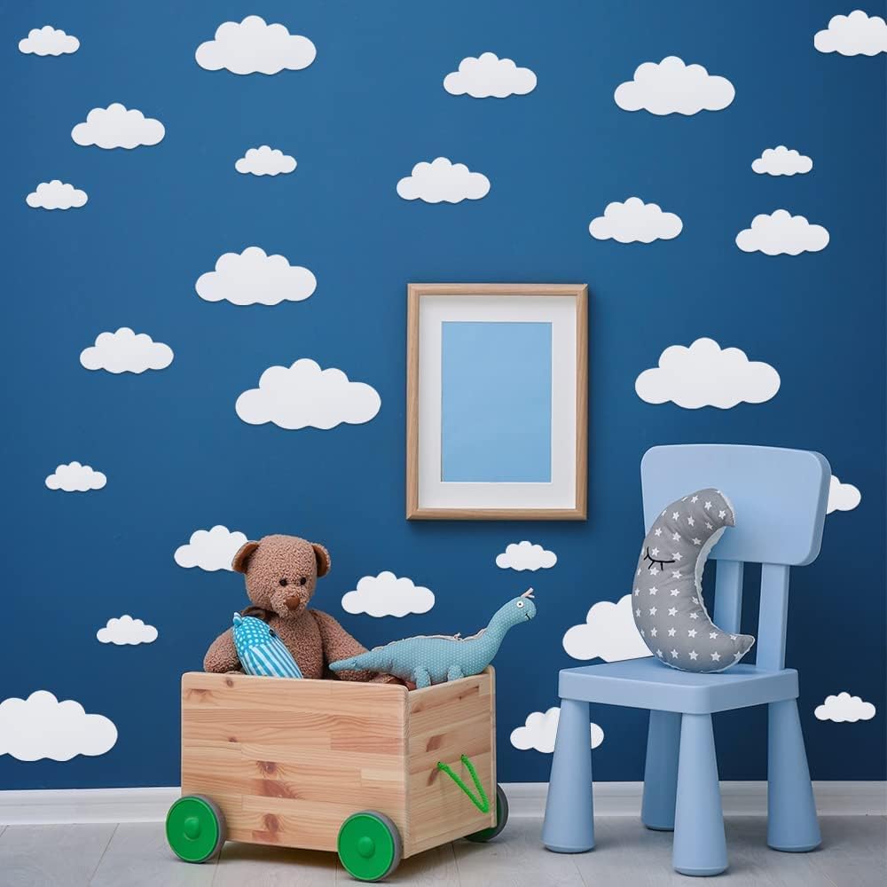 31pcs Big Clouds Vinyl Wall Decals DIY Removable Wall Art Decor