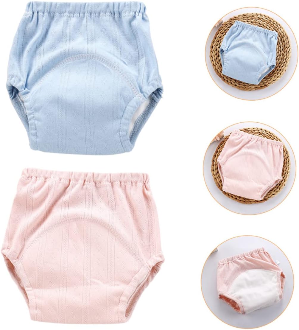 2 Pack Baby Training Pants Cotton Reusable Diaper Covers for Potty Training