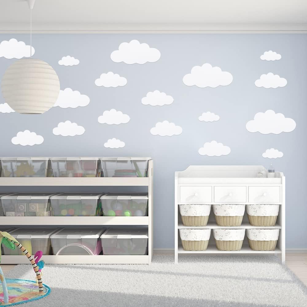 31pcs Big Clouds Vinyl Wall Decals DIY Removable Wall Art Decor