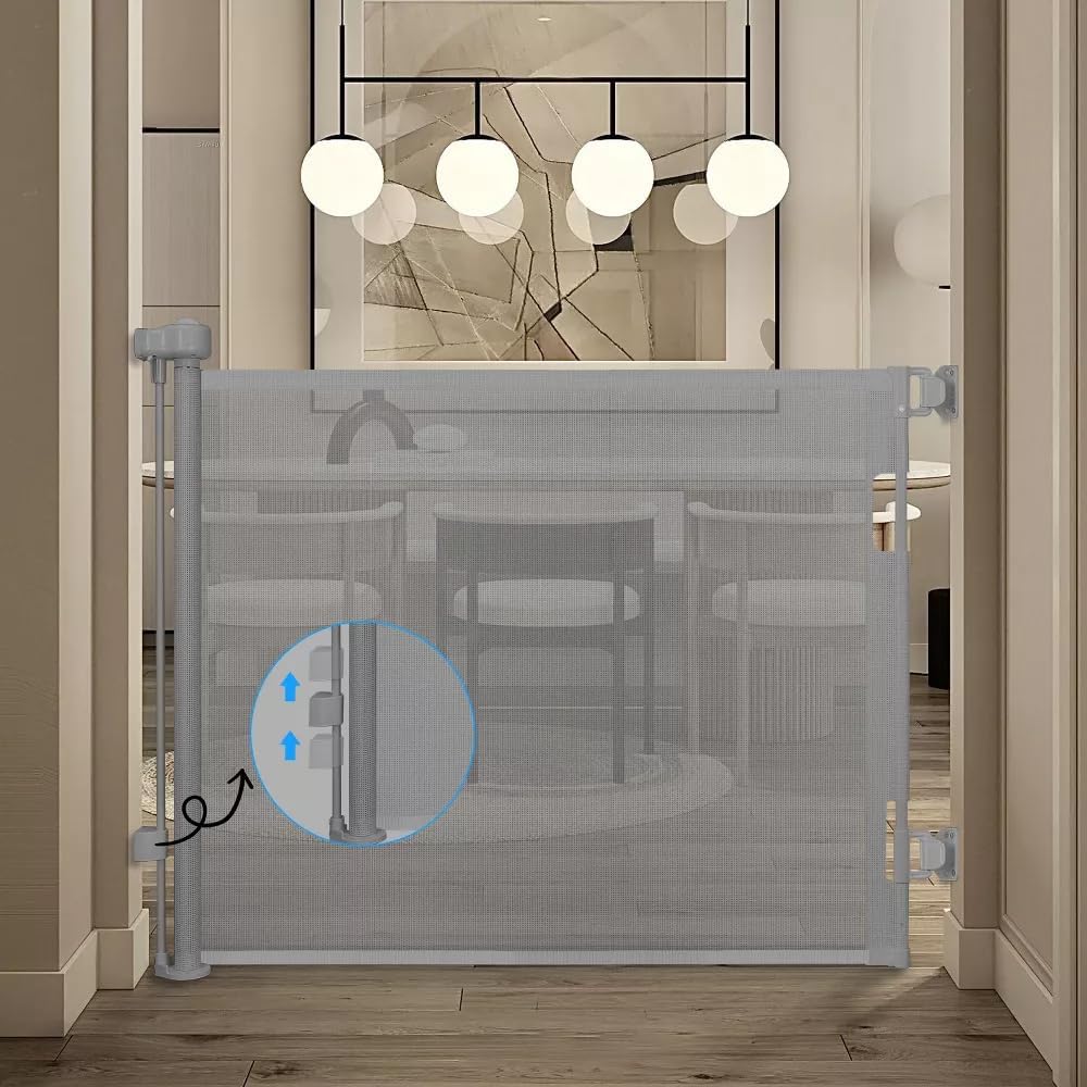 Sperric Retractable Baby Gate for Stairs and Doorway