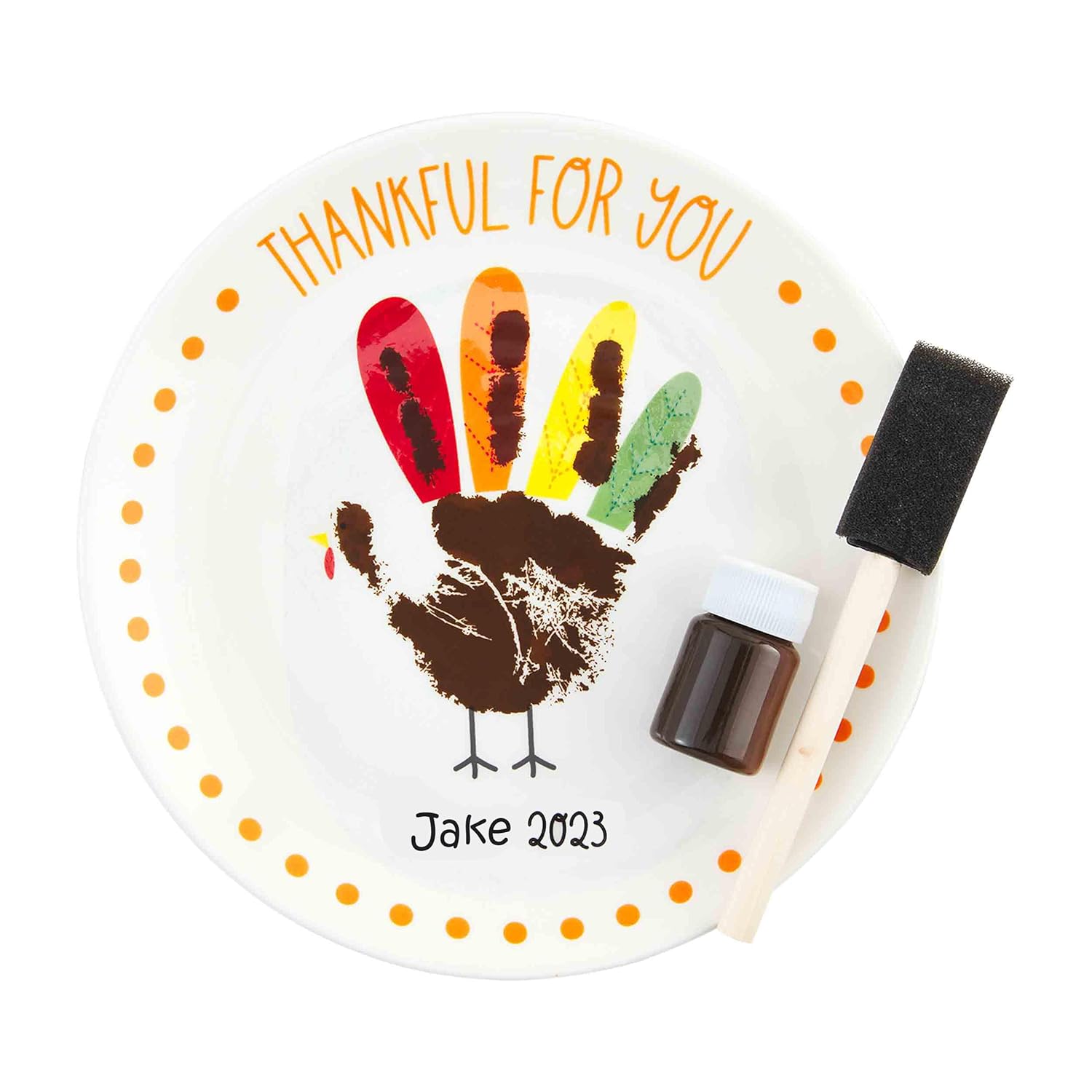 Mud Pie Kids Turkey Handprint Plate 1