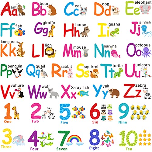 6 Sheets Animal Alphabet Wall Sticker for Toddler