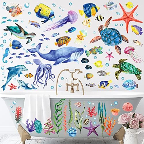 Under The Sea Wall Decals 128 Pieces Ocean Fish Stickers