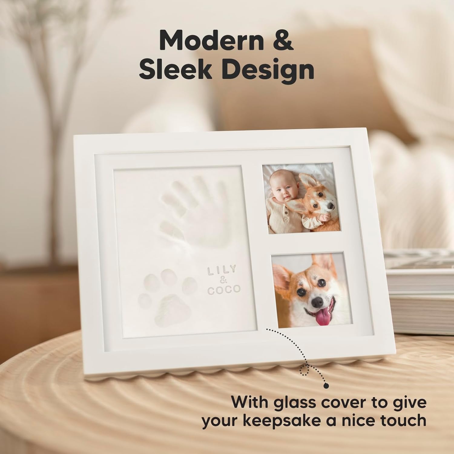 KeaBabies Baby Hand and Footprint Kit with Frame