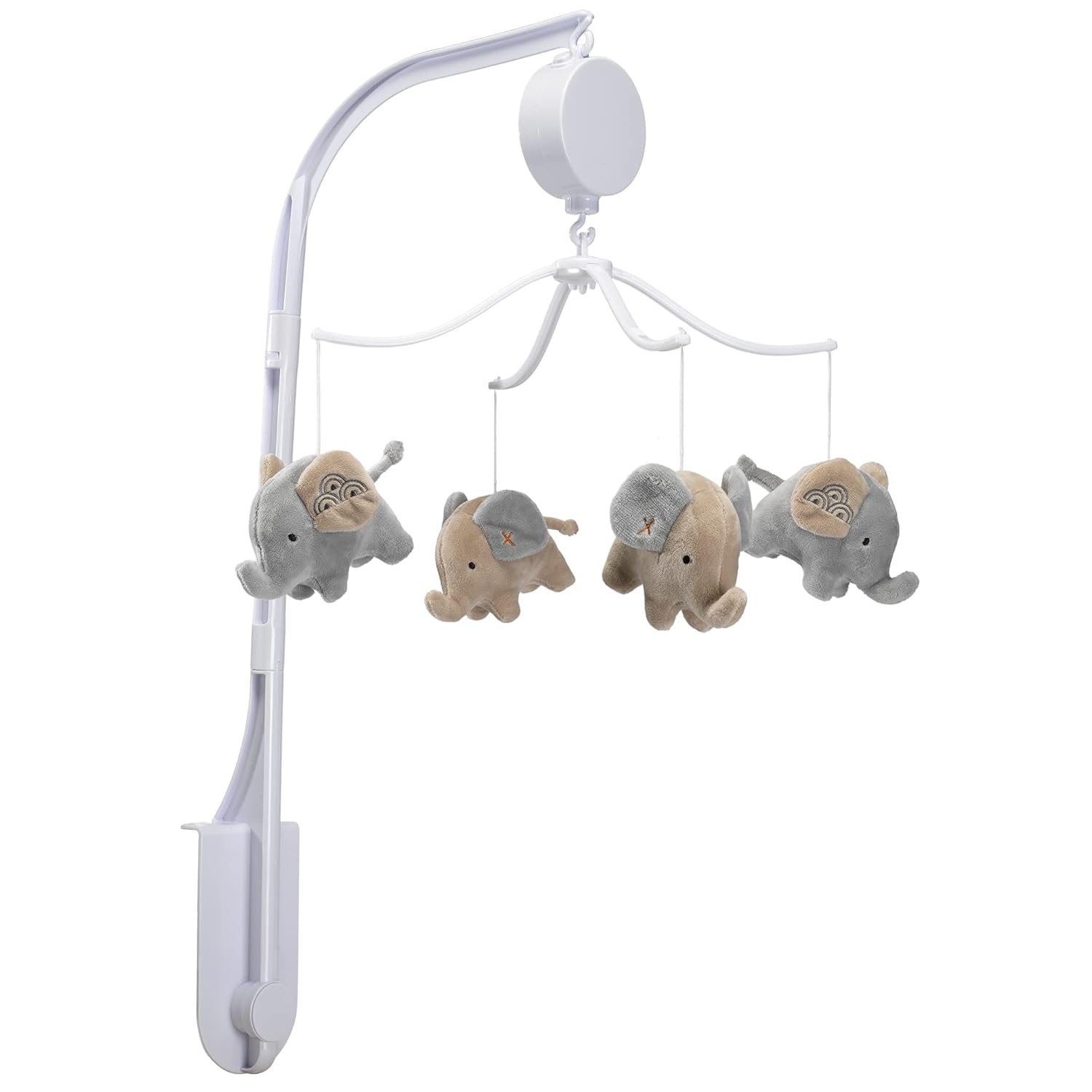 Bedtime Originals Elephant Love Musical Crib Mobile Soother Toy - Gray