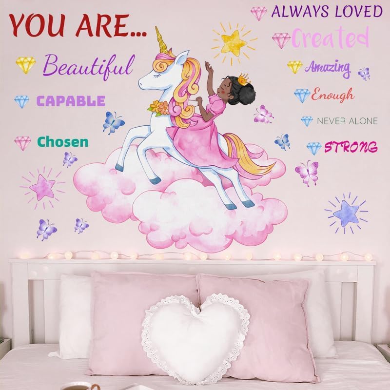Suplanet Unicorn Wall Decals for Girls Room