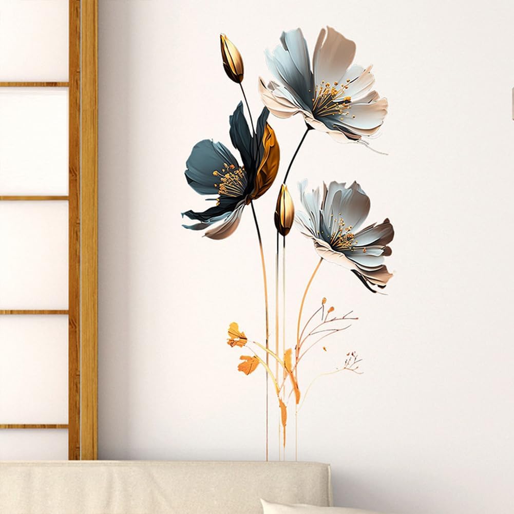 Spring Wall Decals with Flowers and Butterfly Design