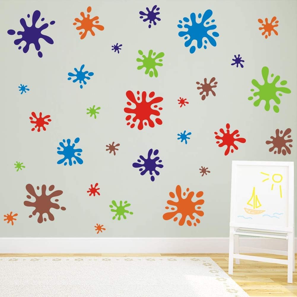 TOARTi Multicolor Paint Wall Decal 112pcs