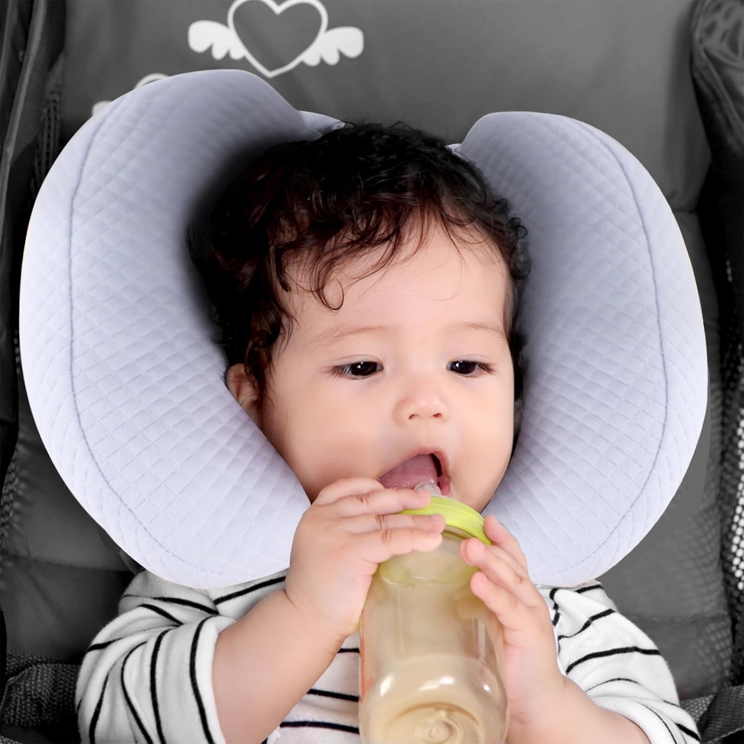 KAKIBLIN 2 in 1 Baby Head Pillow with Adjustable Width for Travel