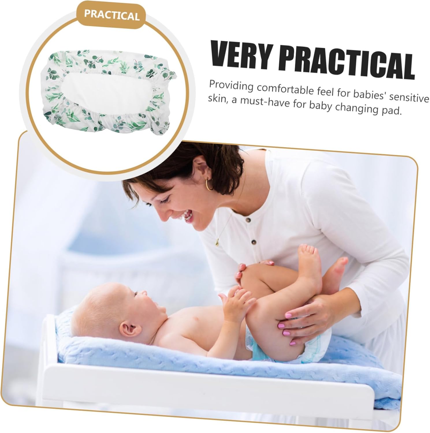 Totority Removable Washable Changing Pad Cover for Boys Girls