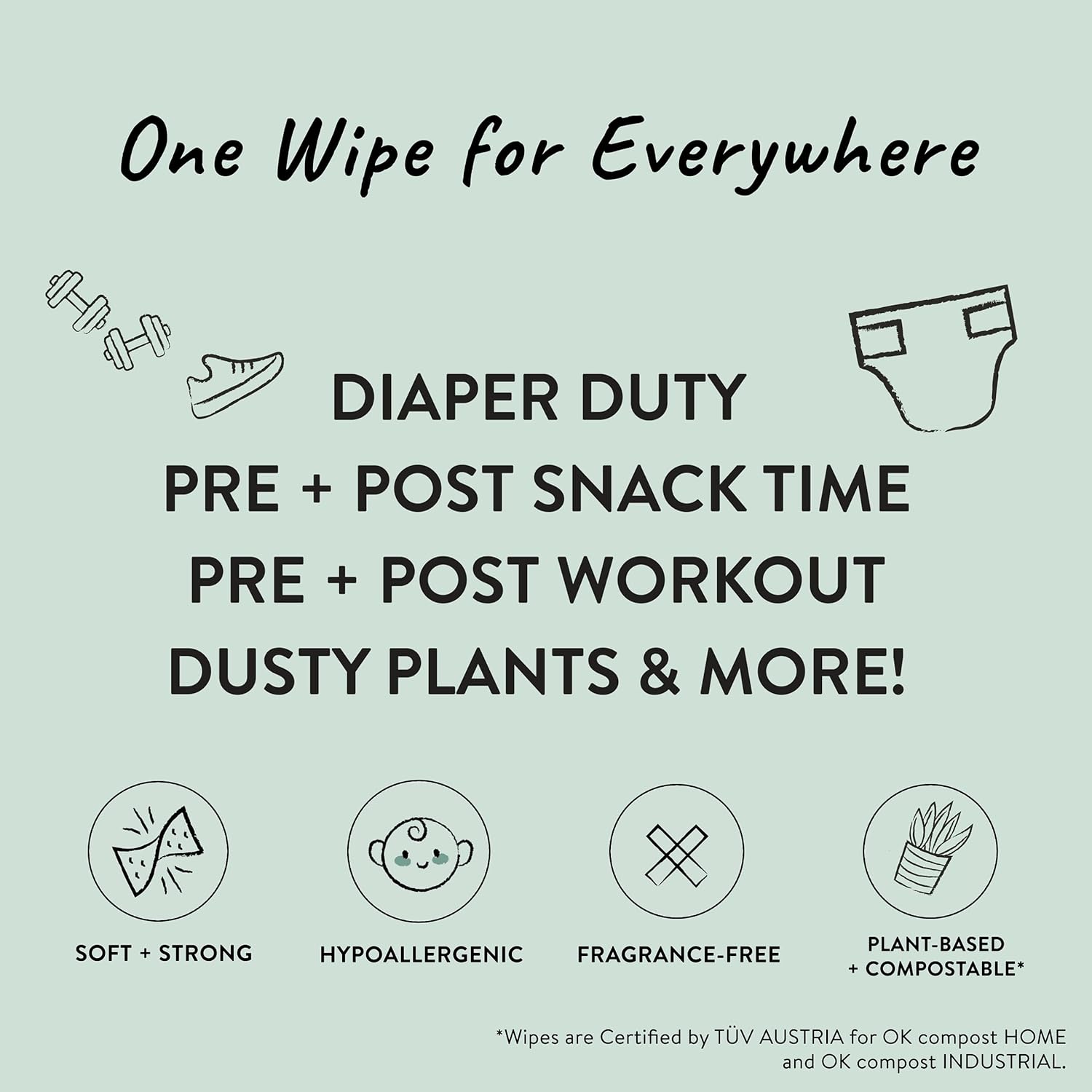 The Honest Company Multi-Use Wipes Hypoallergenic Unscented
