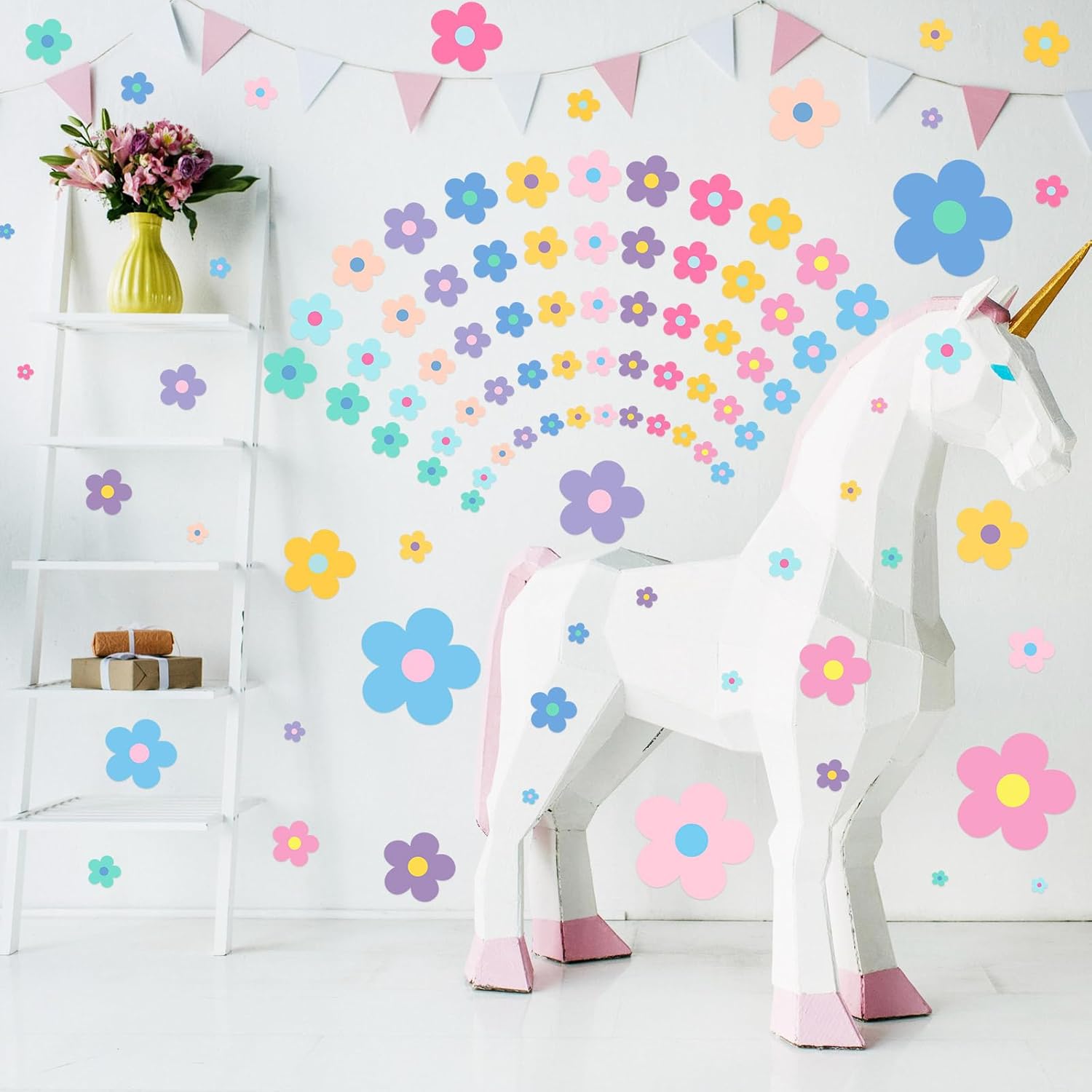TaoBary 288 Pcs Y2k Cute Flowers Wall Decal