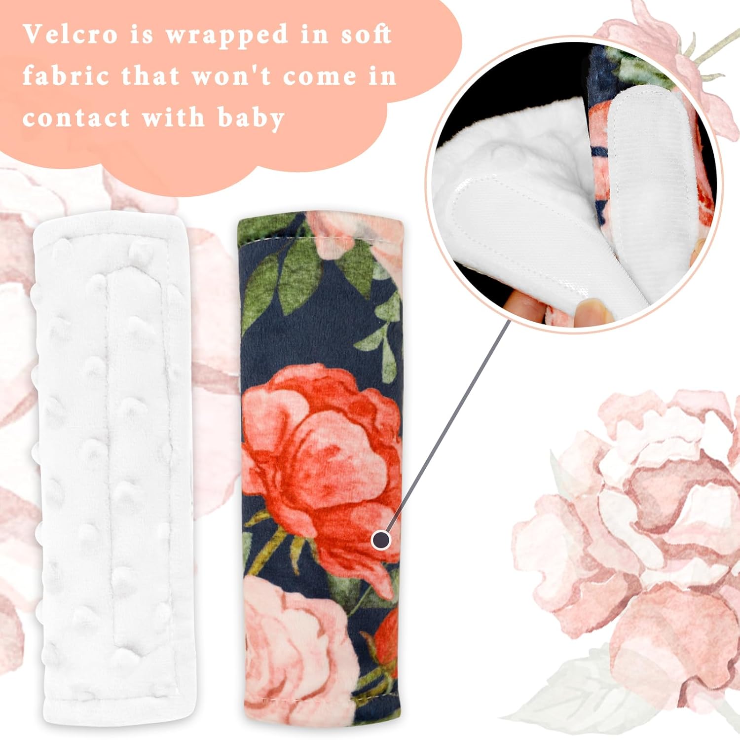 Soft Baby Car Seat Strap Pads for Girls and Boys