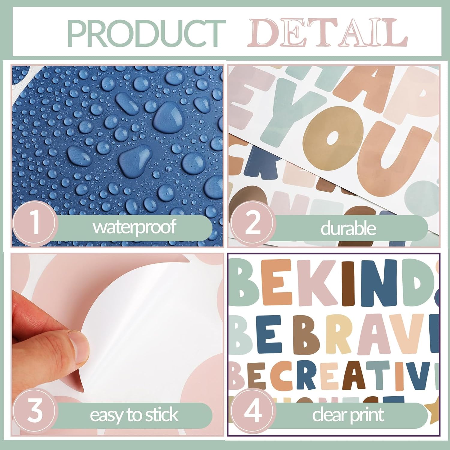 TaoBary 332 Piece Polka Dots Wall Decal Boho Motivational