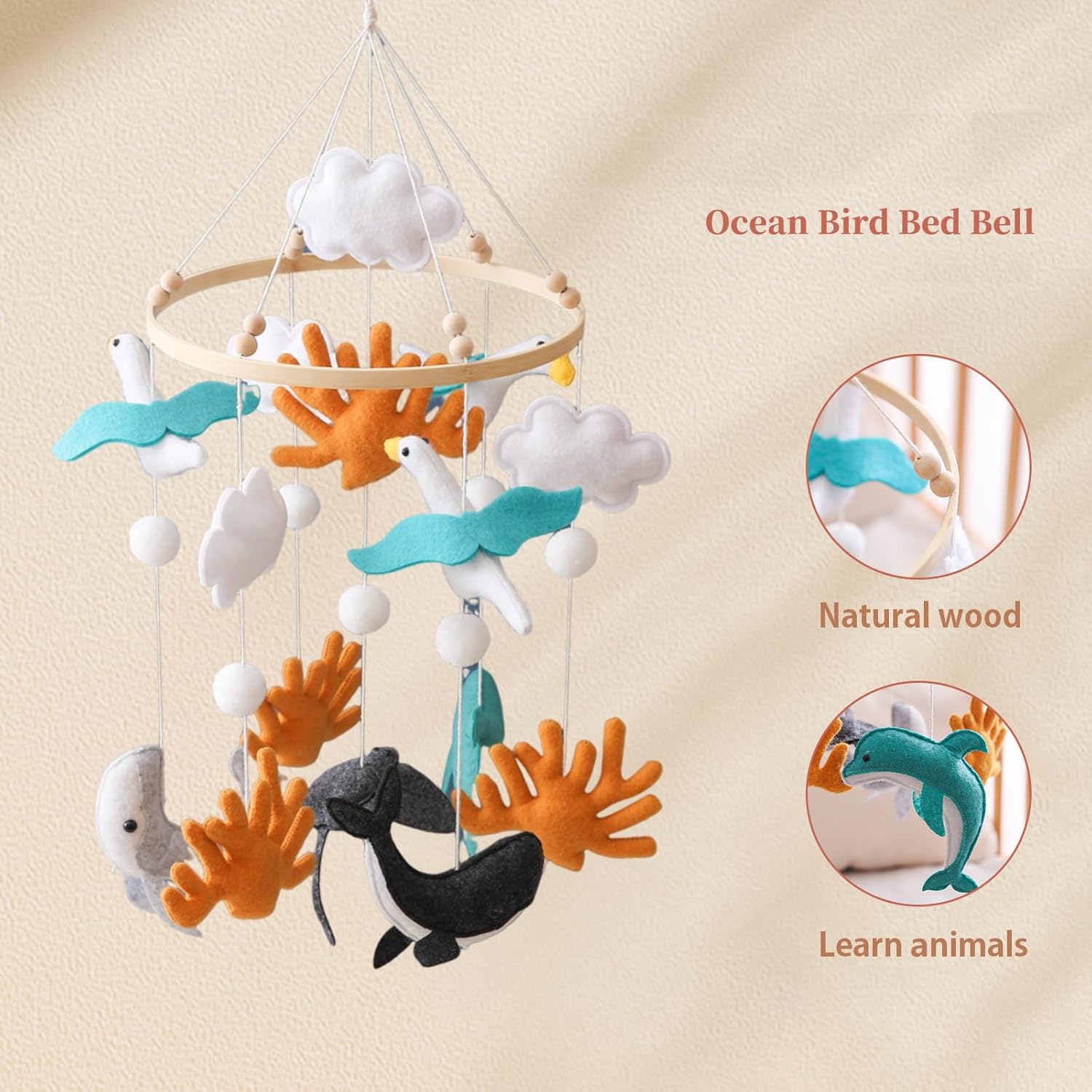 Sky and Ocean Baby Crib Mobile for Boys and Girls