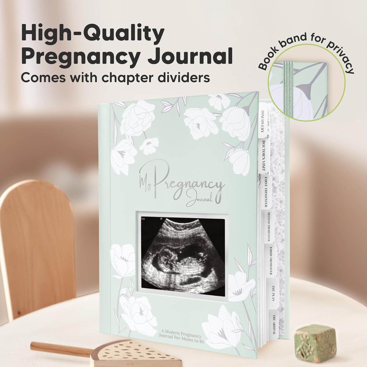 KeaBabies Inkless Hand and Footprint Kit with Pregnancy Journal