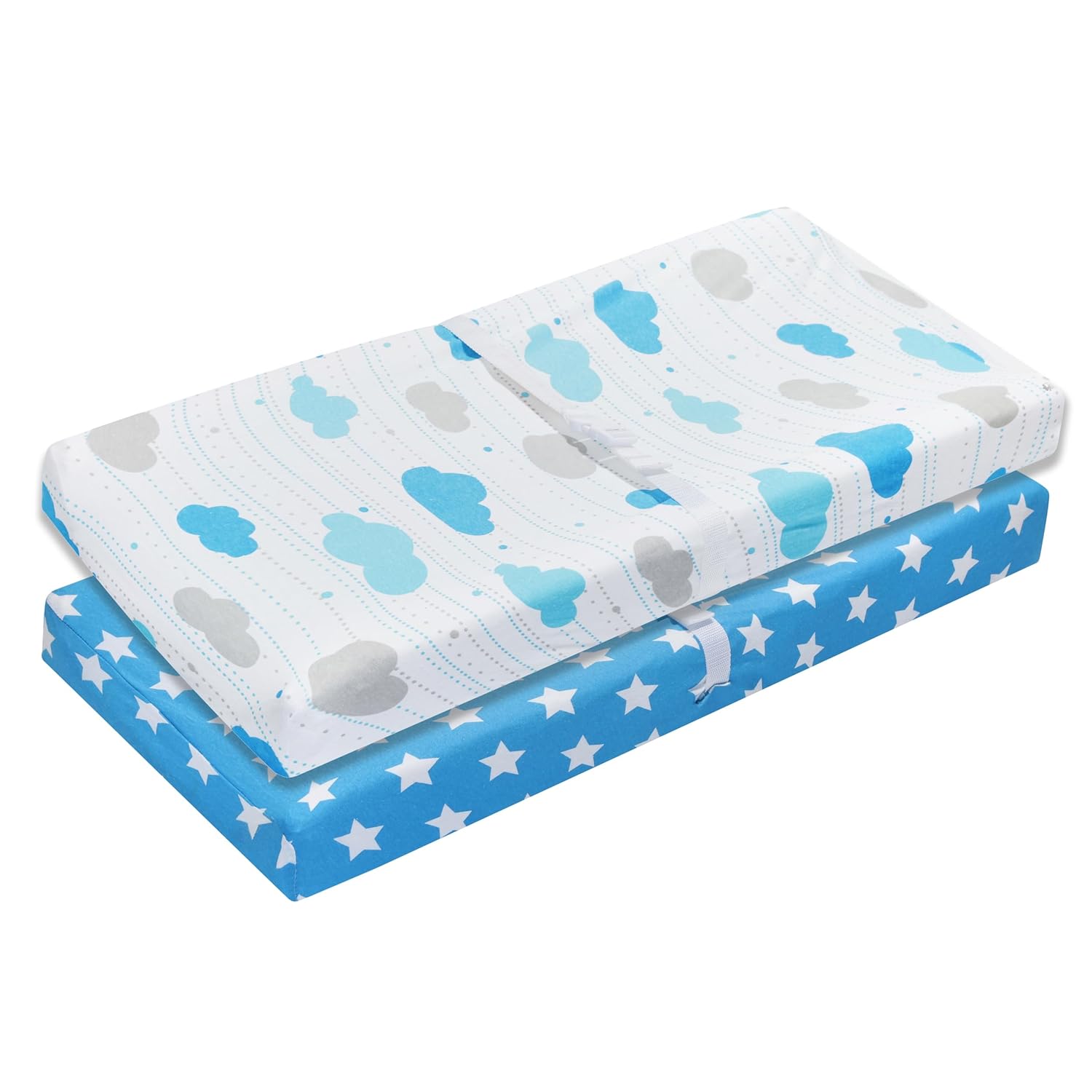 EVERYDAY KIDS 2 Pack Baby Changing Pad Covers for Boys