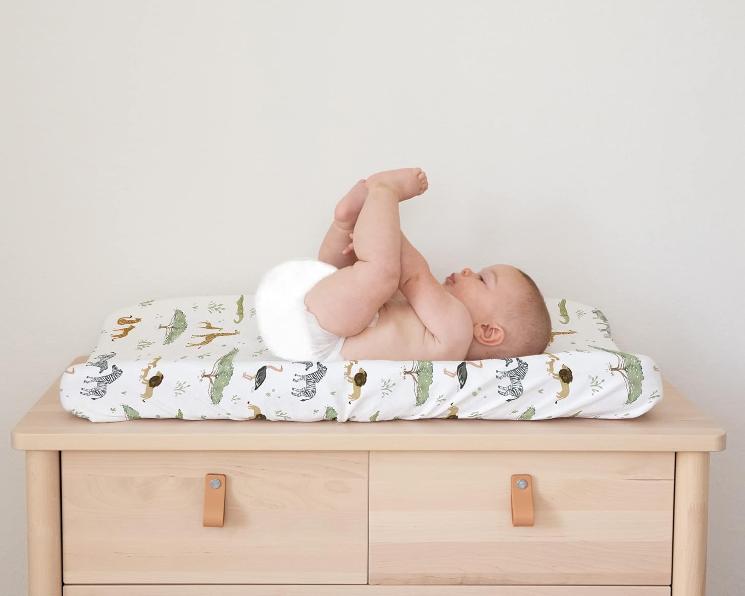 Sorrel Fern Baby Changing Pad Cover 2-Pack Safari Adventure