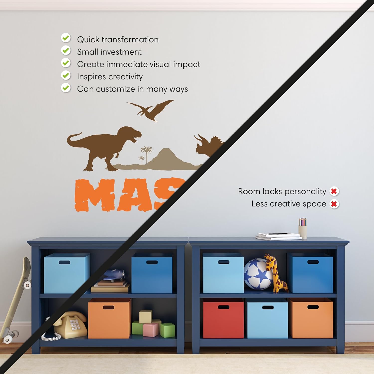 Custom Dinosaur Wall Stickers for Kids Room