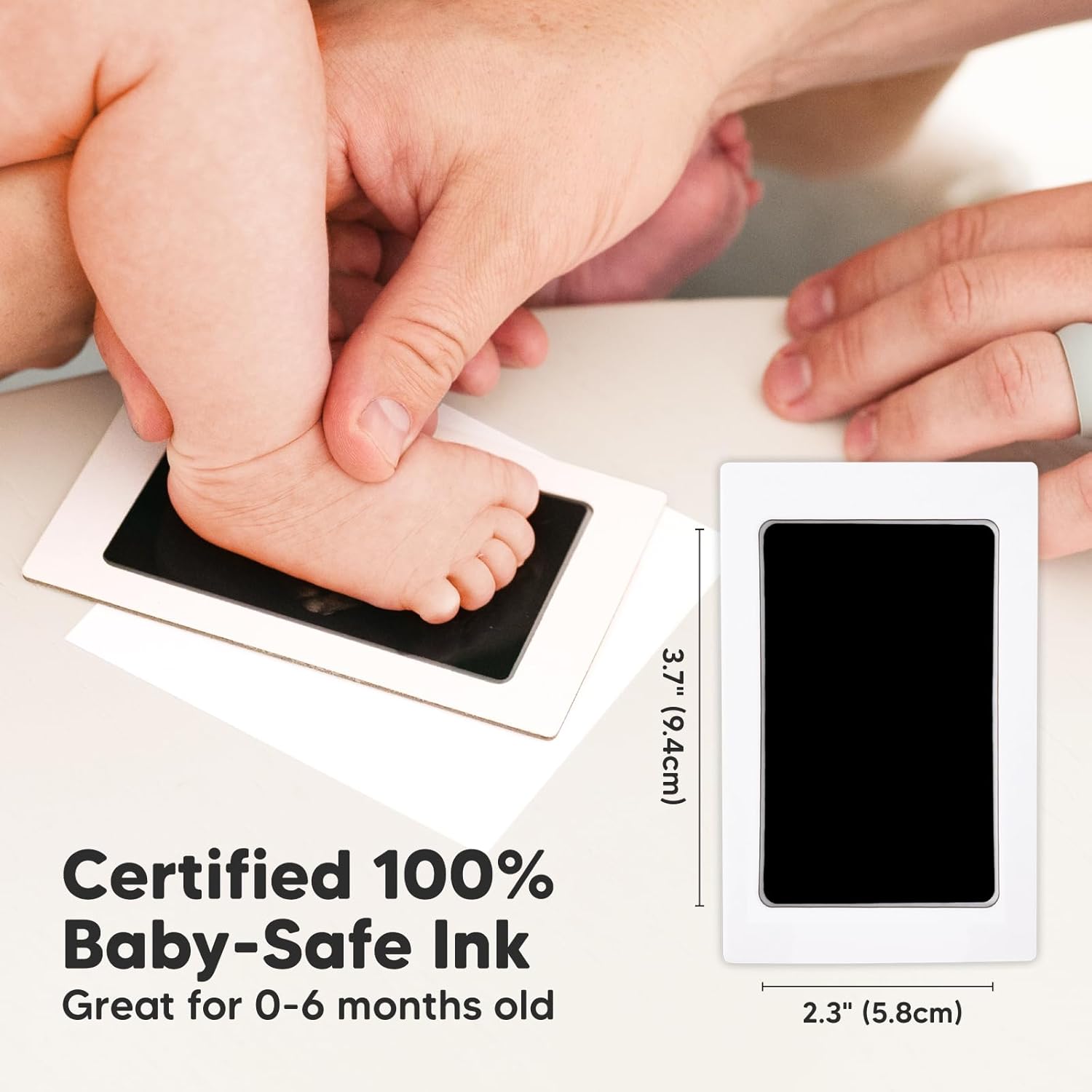 KeaBabies Inkless Handprint Footprint Keepsake Frame