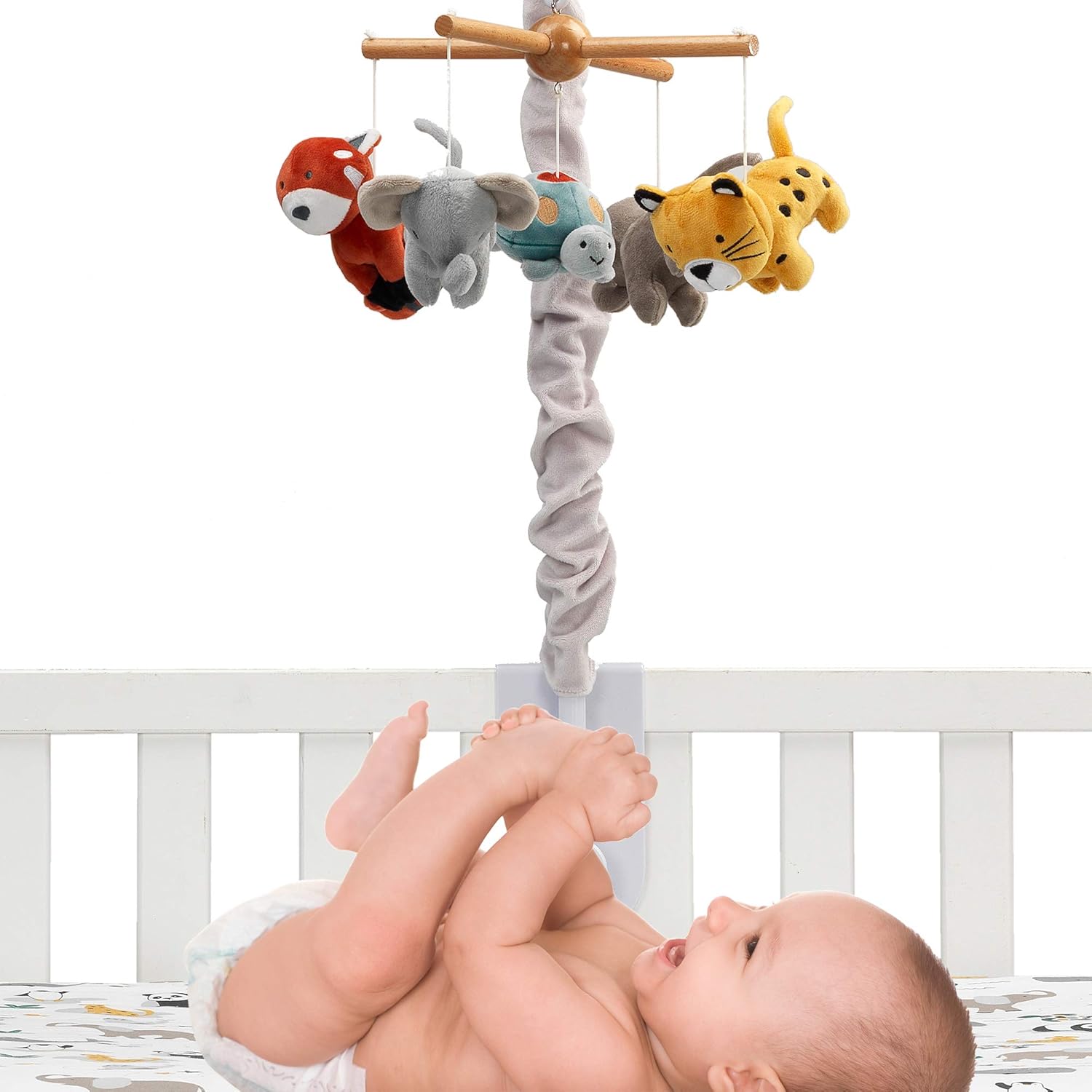 Lambs Ivy Wildlife Musical Baby Mobile - Protect The Animals