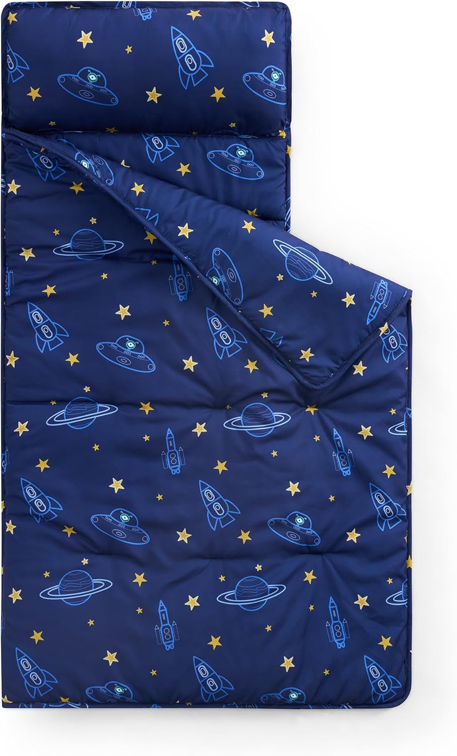 Kids Sleeping Bag Nap Mat with Pillow and Blanket 3-in-1 Portable Quilted Mat for Toddlers