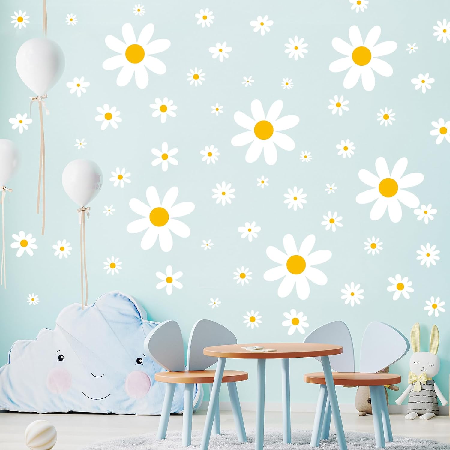 TaoBary 165 Piece Daisy Wall Decals for Home Decor