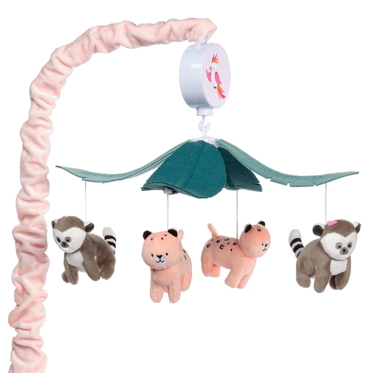 Lambs Ivy Enchanted Safari Animal Musical Crib Mobile