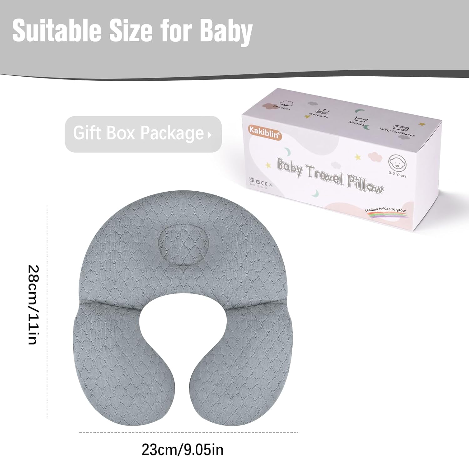 KAKIBLIN Baby Travel Pillow for Car Seat
