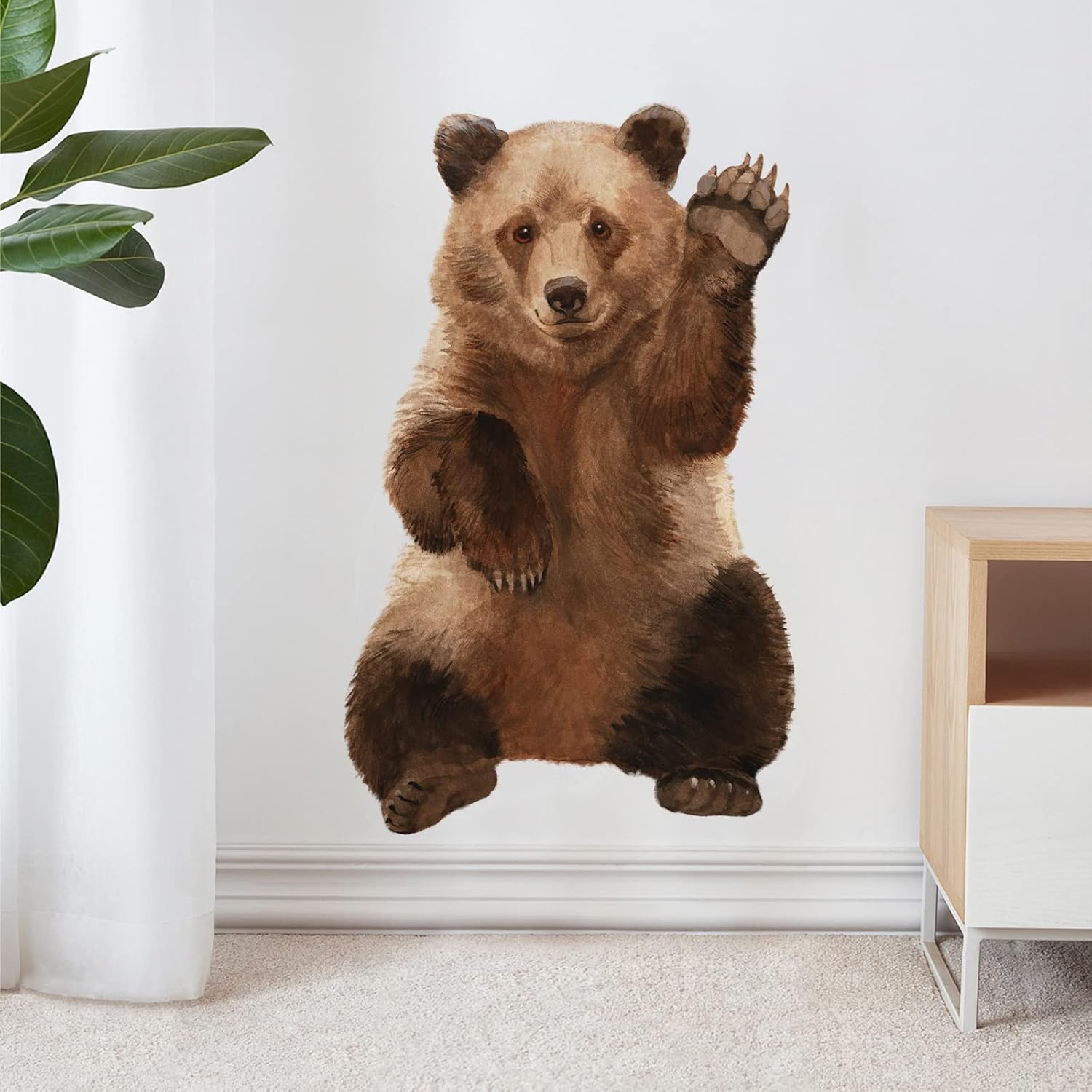 Hello Bear Wall Decal for Baby Nursery Room Decor