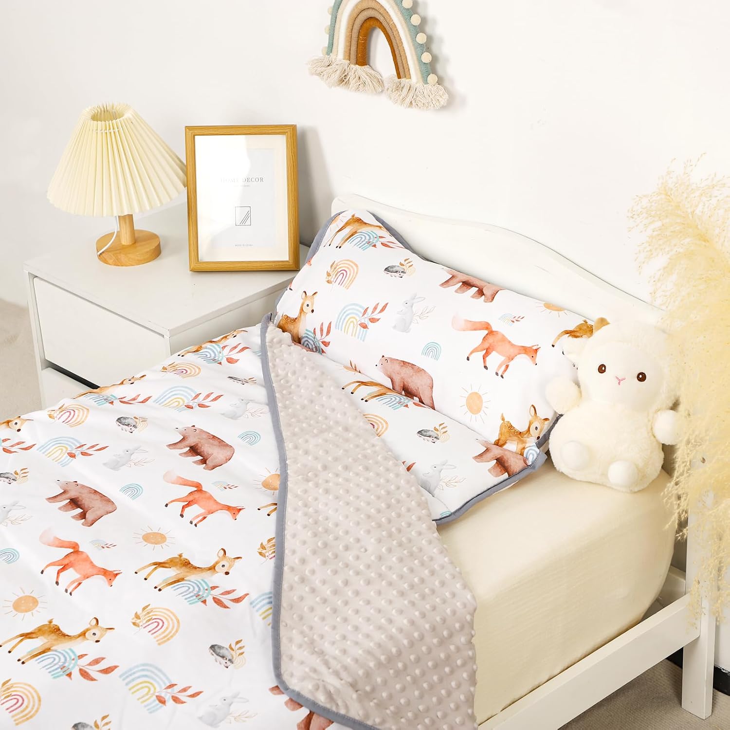 Toddler Nap Mat with Pillow and Blanket Soft Portable Sleep Mat for Kids