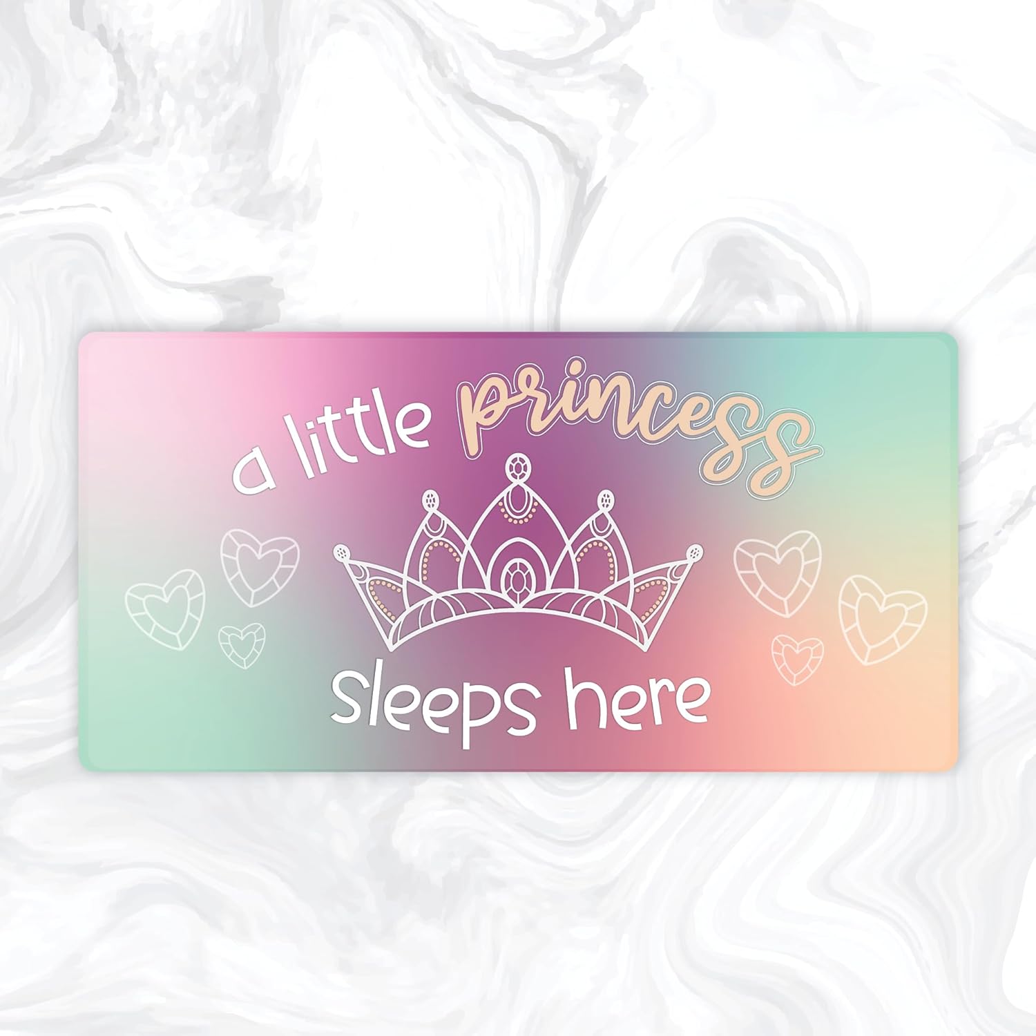 Princess Tower Door Sign Royal Room Decor 12x6 PVC Wall Sign