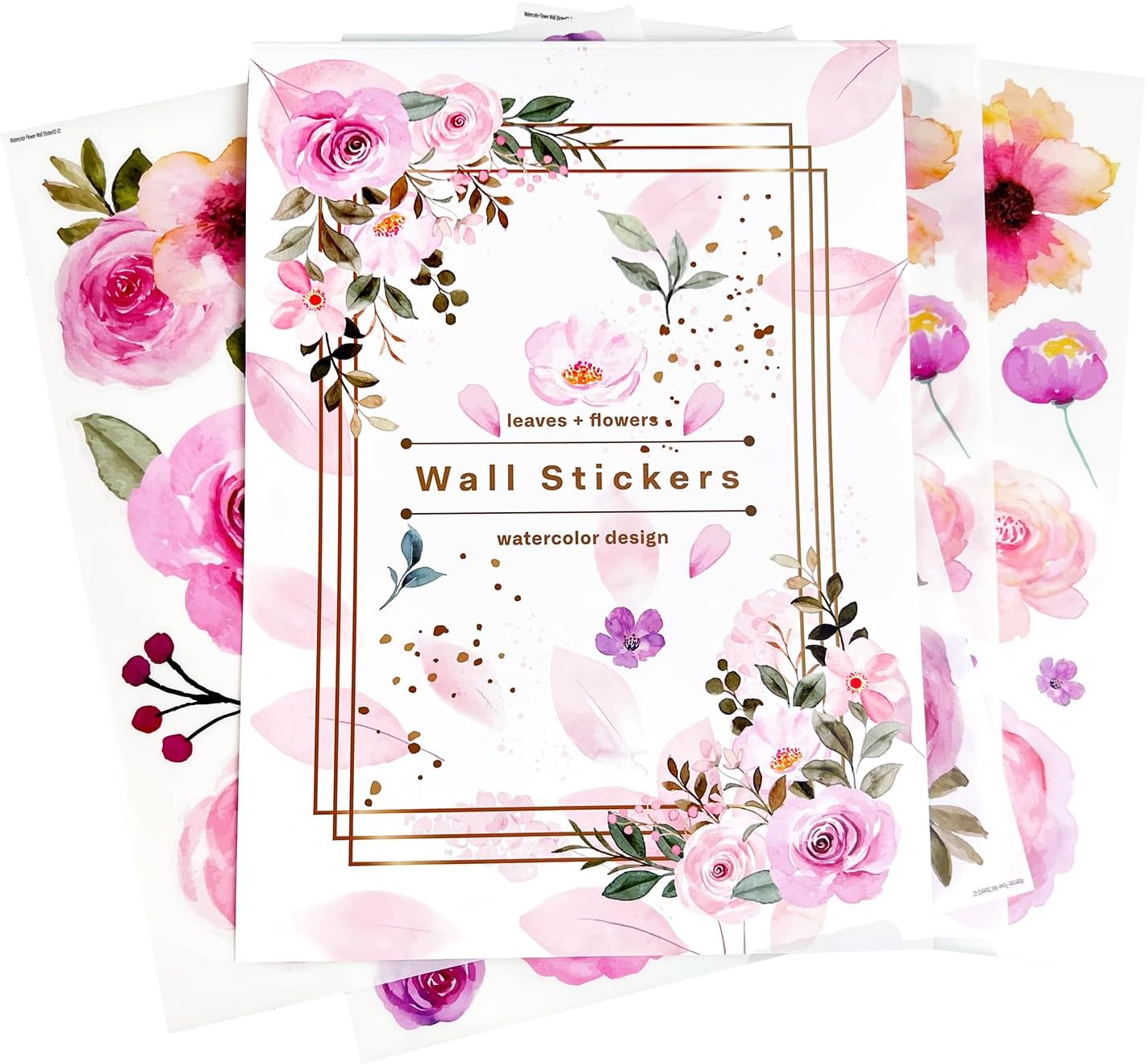 AOWDIAO 60 Pcs Flower Peel and Stick Wall Decals