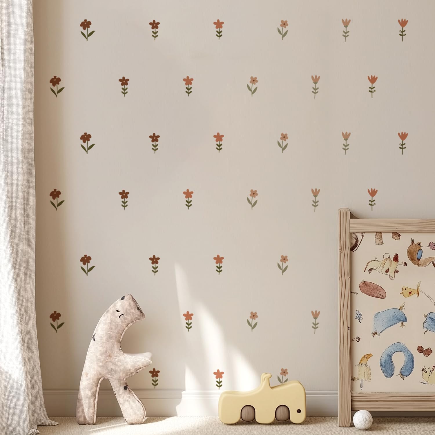 Boho Wall Stickers for Girls Bedroom Decor 6 Sheets