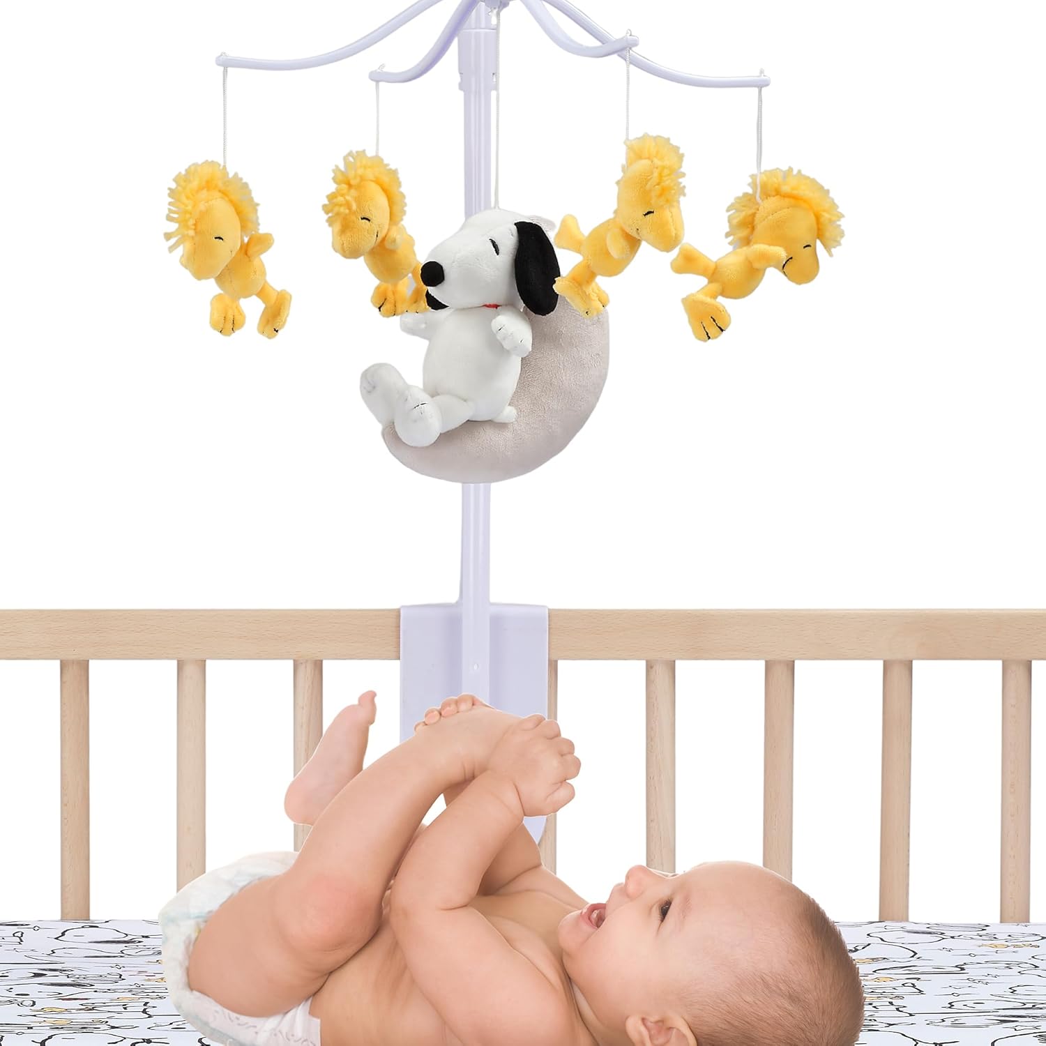 Bedtime Originals Snoopy Love Musical Crib Mobile Soother