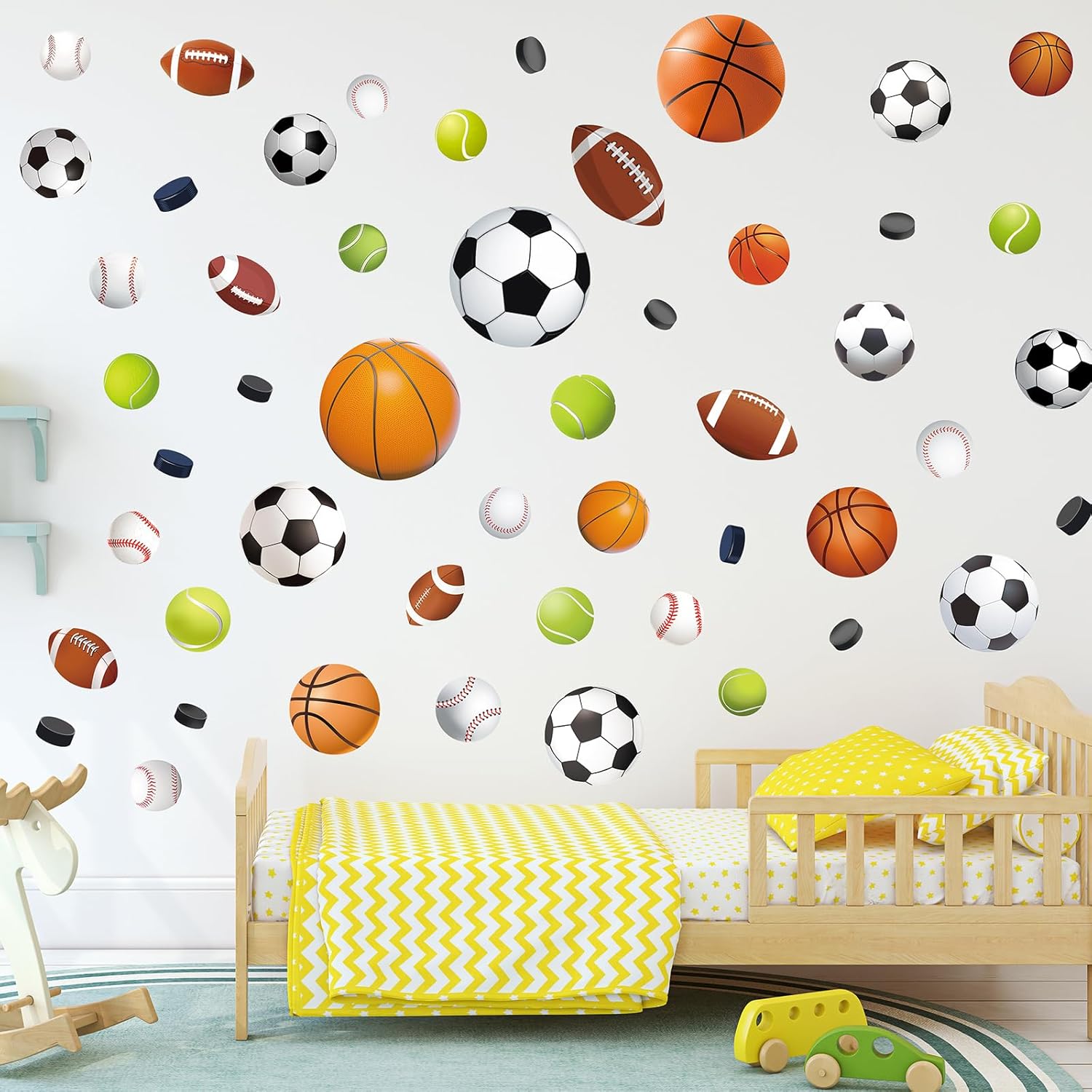 Glow in The Dark Sports Wall Decals for Kids Room