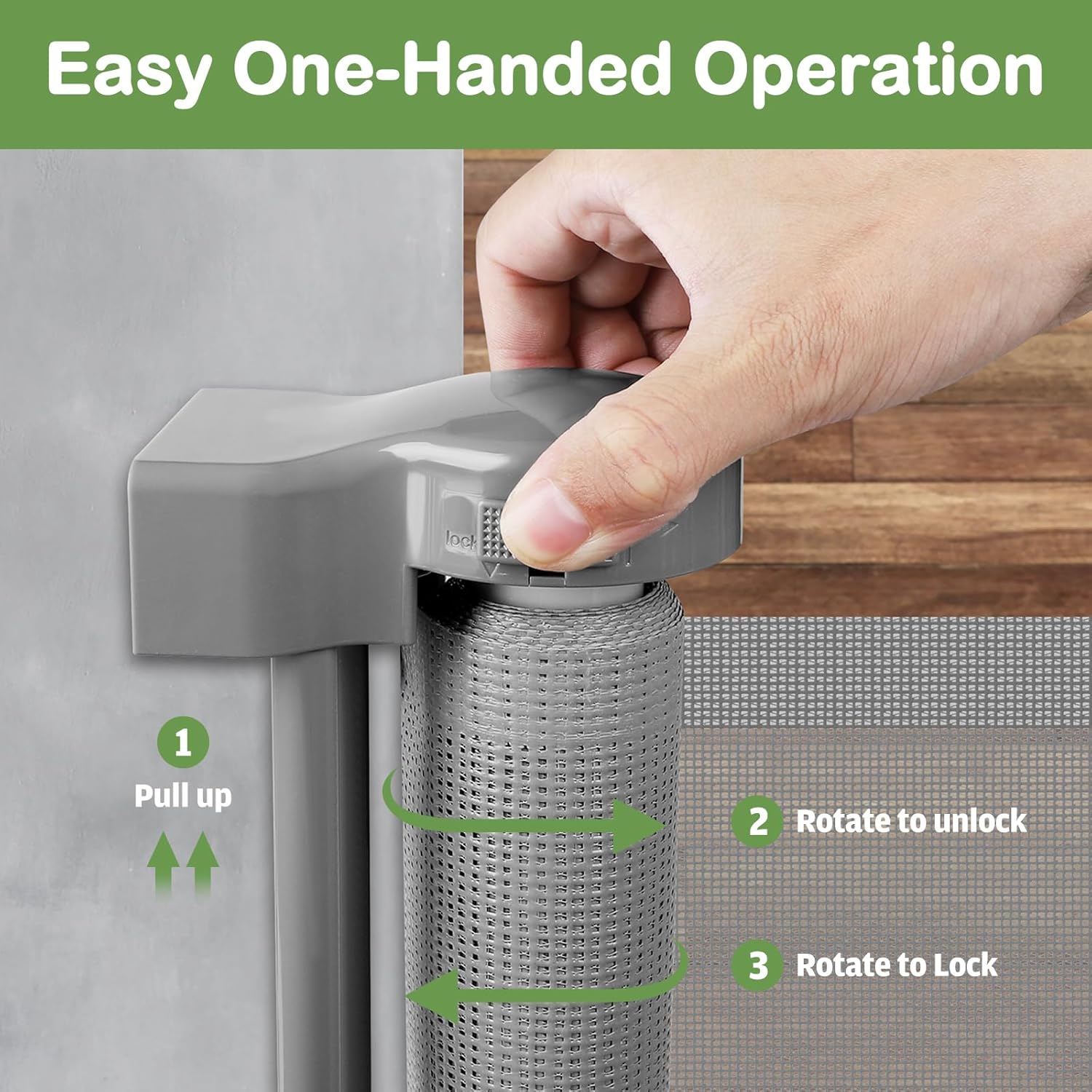 200 Inch Retractable Baby Gate for Wide Openings