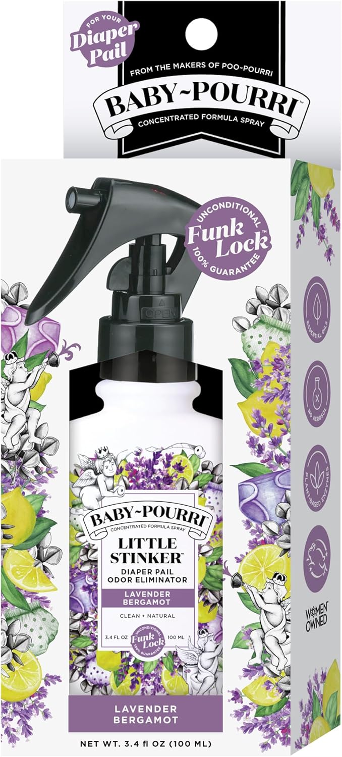 Baby-Pourri Little Stinker Diaper Pail Odor Freshener Spray 34 Fl Oz