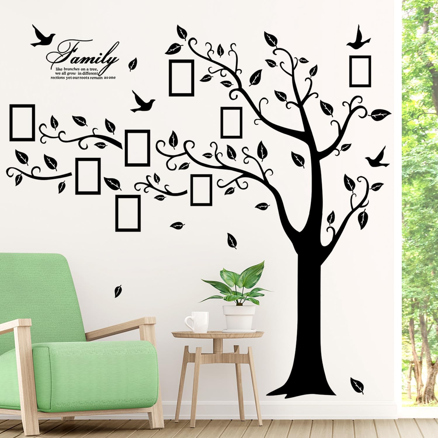 Large Family Photo Tree Wall Sticker 3D Peel and Stick