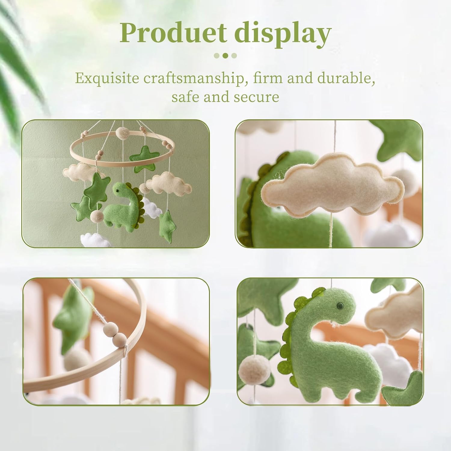 Dinosaur Diplodocus Crib Mobile for Boys Girls