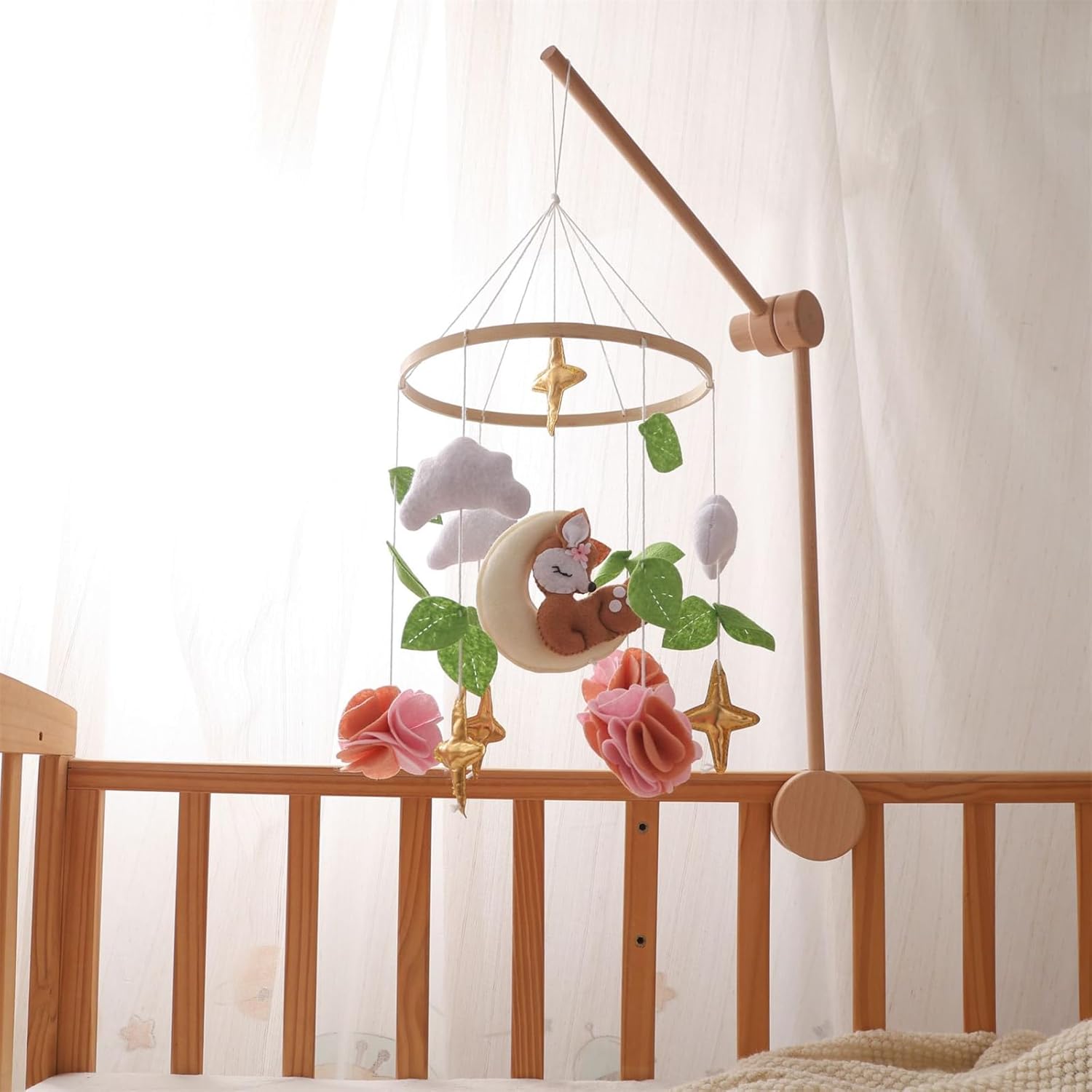 Bohemian Animal Mobile for Newborn Baby Crib Decor